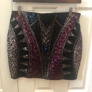 Sequin mini skirt